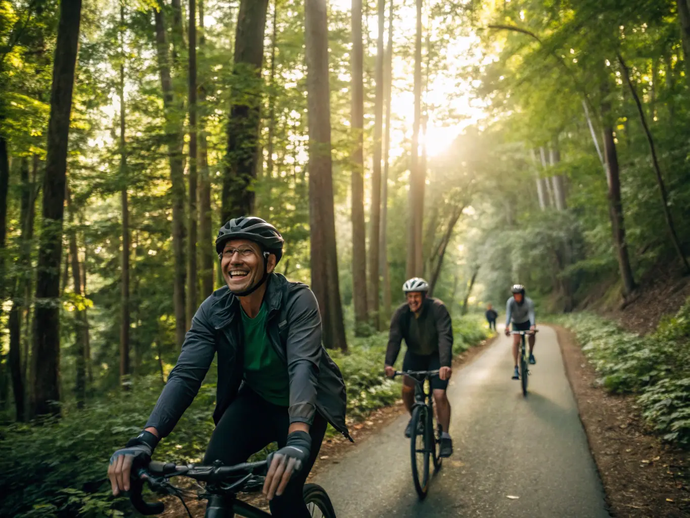 A vibrant image of participants at a cycling event organized by UNION SPORTIVE SIRAN CYCLOTOURISME, showcasing the excitement and community spirit.